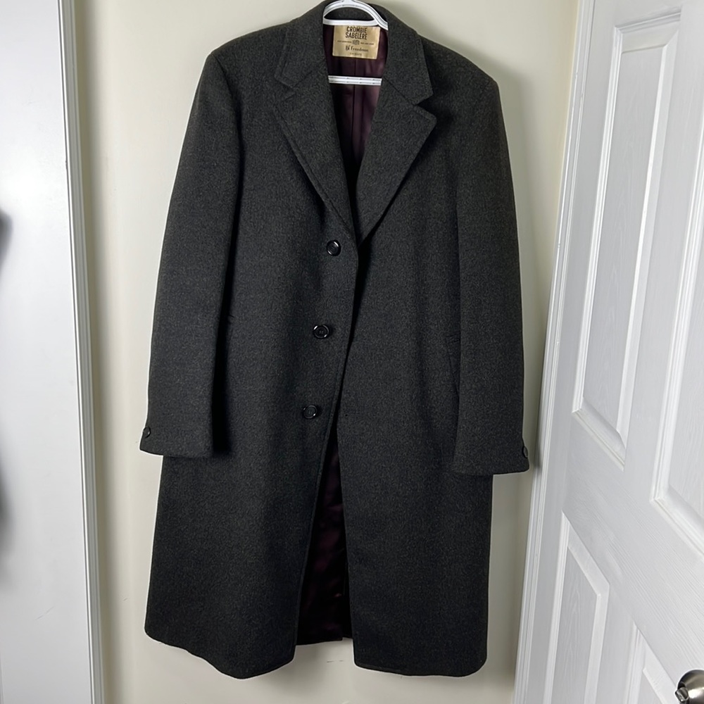 Vintage Freedman Boyfriend Oversized Outerwear Wool Trench Slouch Coat Sz large